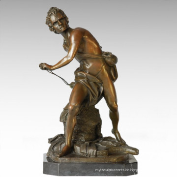 Soldaten Figur Statue männlich David Bronze Skulptur TPE-341